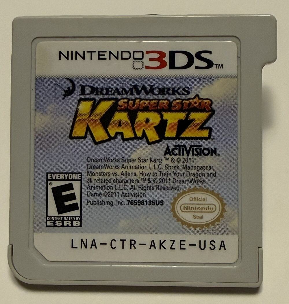DreamWorks Super Star Kartz Nintendo 3DS Game Activision NTSC E 2011. TESTED